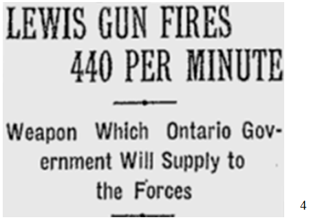 Weapon Which Ontario Government Will Supply to the Forces
