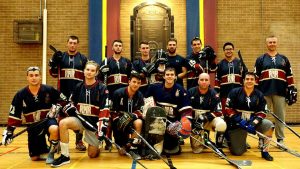 Photo of the RMR ball hockey team from winter 2015