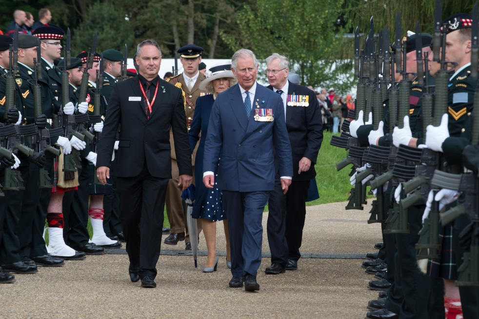 Prince Charles inspecting the Canadians, photo credit Combat camera